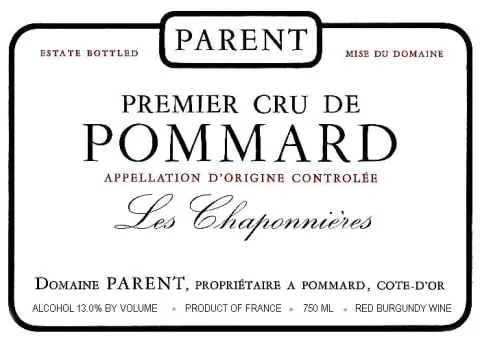 Pommard Les Chaponnieres Premier Cru Bottle