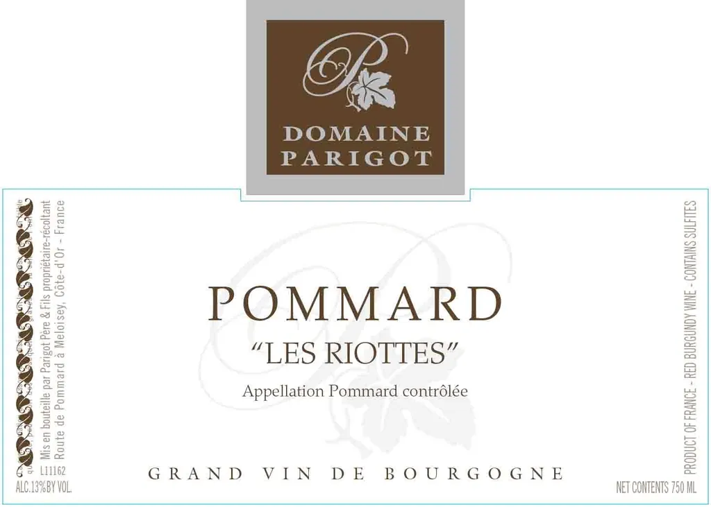Pommard Les Riottes Bottle