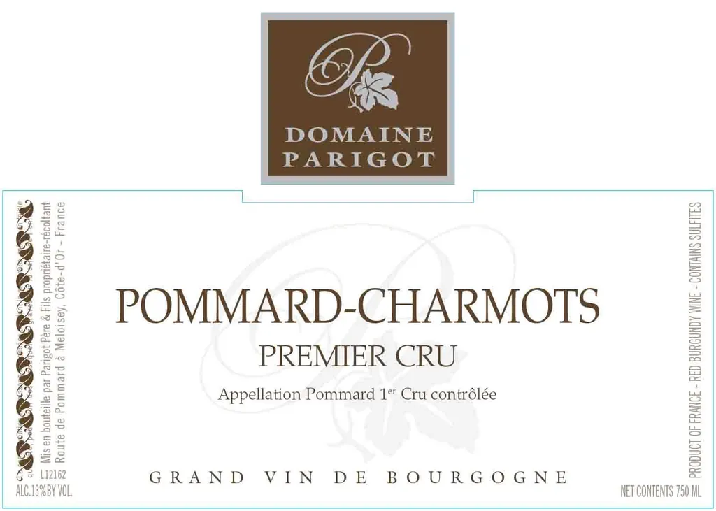 Pommard-Charmots Premier Cru Bottle