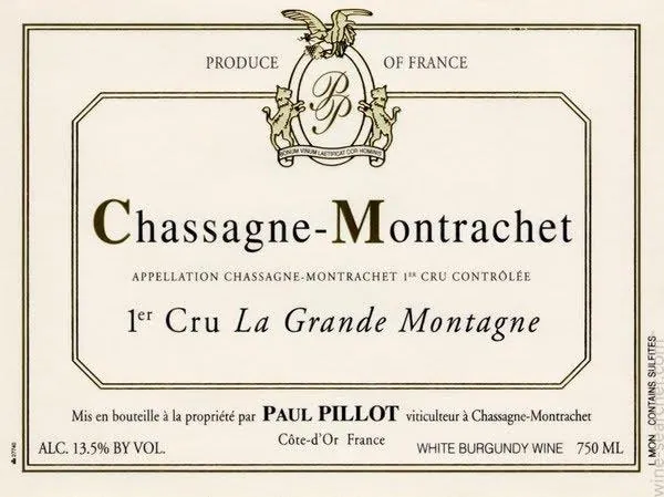 Chassagne-Montrachet La Grande Montagne Premier Cru Bottle
