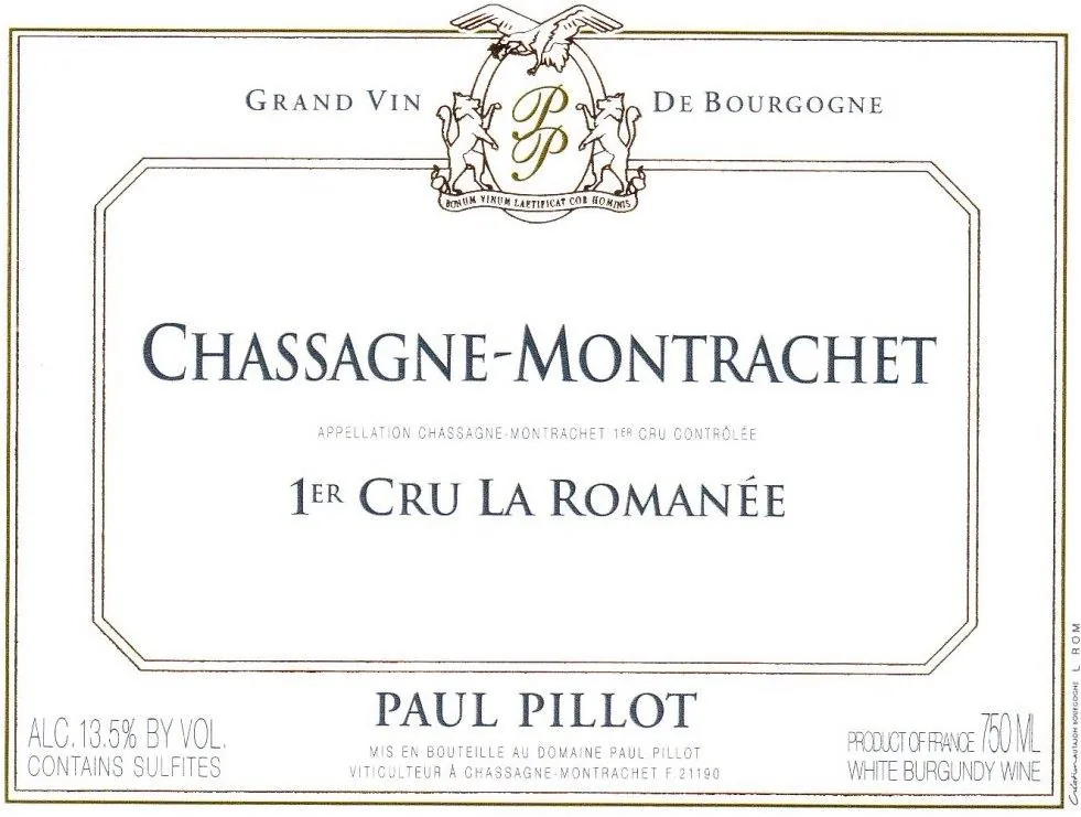 Chassagne-Montrachet La Romanee Premier Cru Bottle