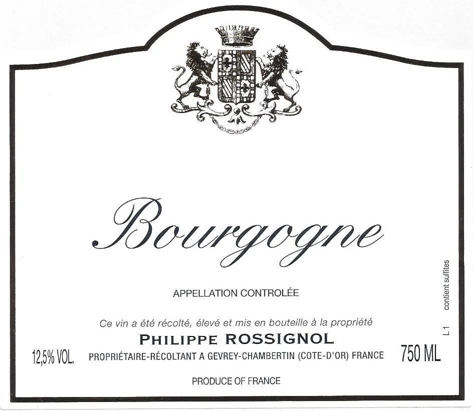 Bourgogne Rouge Bottle