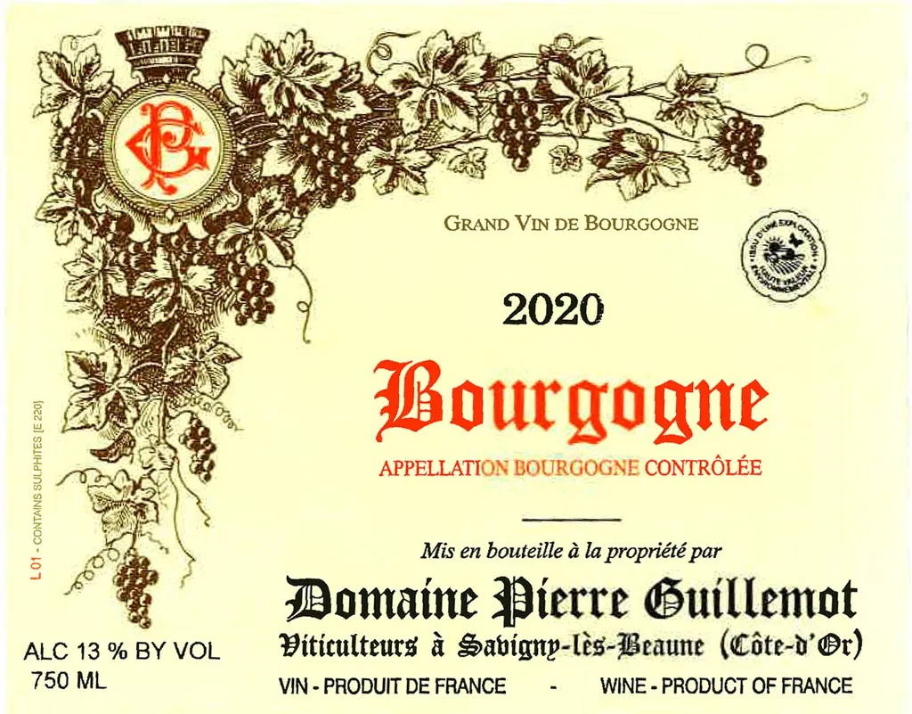 Bourgogne Rouge Bottle
