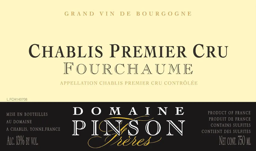 Chablis Fourchaume Premier Cru Bottle