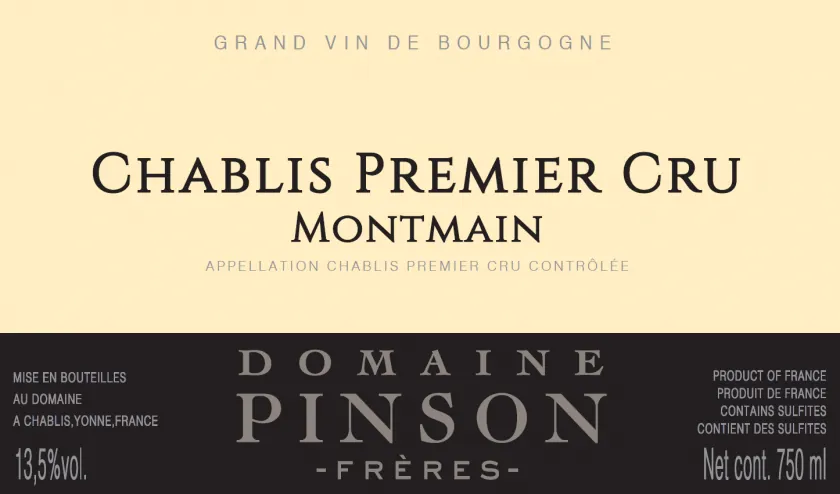 Chablis Montmain Premier Cru Bottle