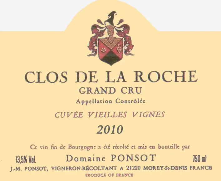 Clos de la Roche Cuvee Vieilles Vignes Grand Cru Bottle