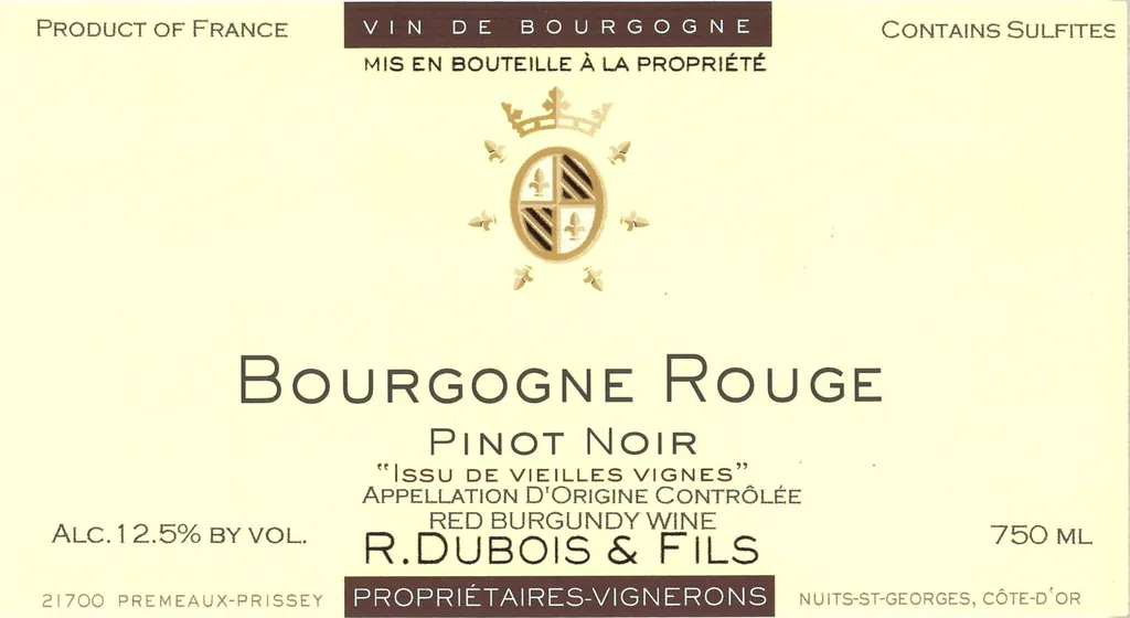 Bourgogne Rouge Vieilles Vignes Bottle