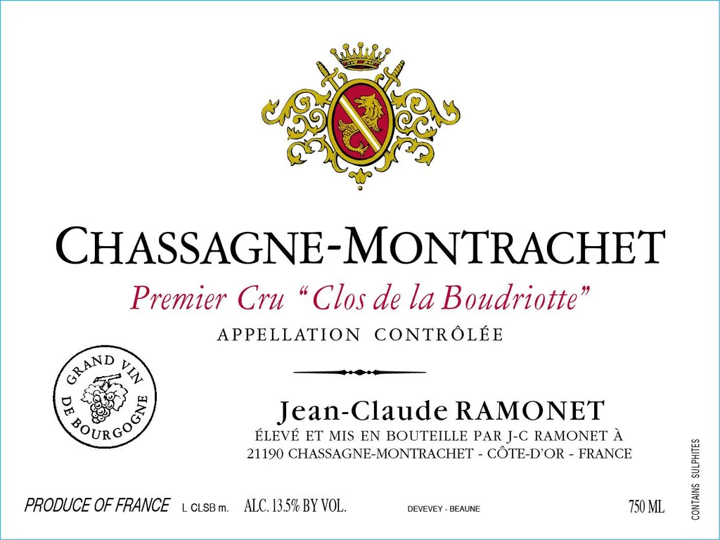 Chassagne-Montrachet Clos de la Boudriotte Rouge Premier Cru Bottle