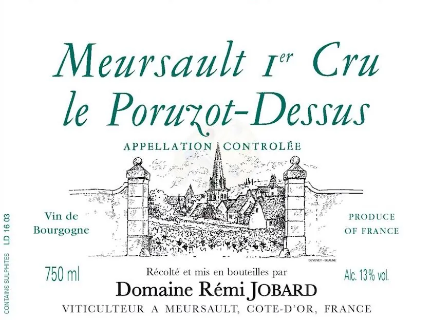 Meursault Poruzot Dessus Premier Cru Bottle