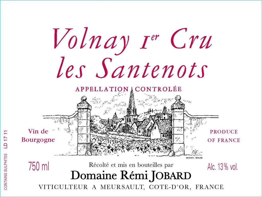 Volnay Les Santenots Premier Cru Bottle