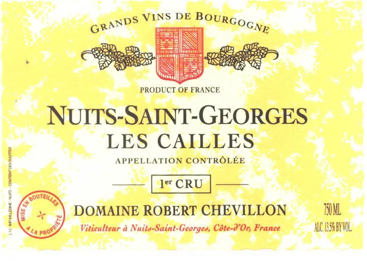Nuits-Saint-Georges Les Cailles Premier Cru Bottle