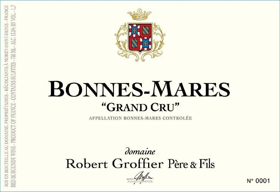 Bonnes Mares Grand Cru Bottle
