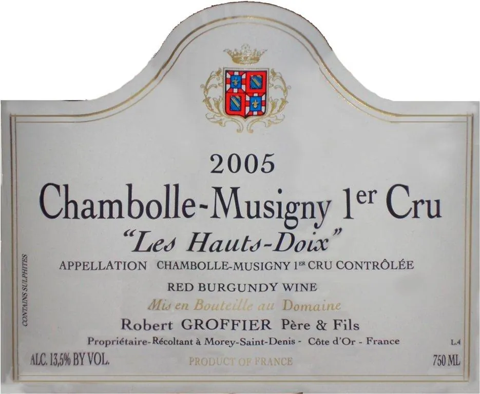 Chambolle-Musigny Les Hauts Doix Premier Cru Bottle