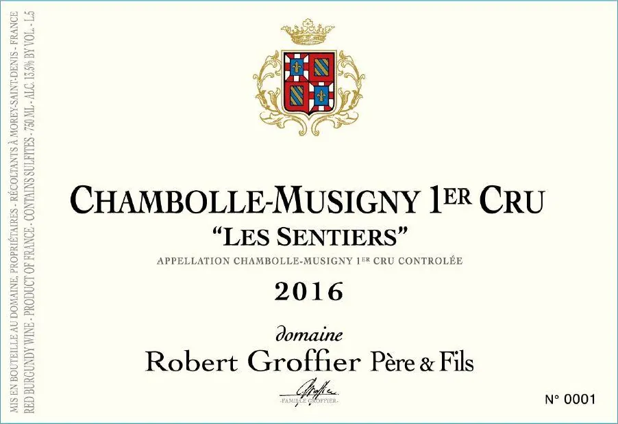 Chambolle-Musigny Les Sentiers Premier Cru Bottle