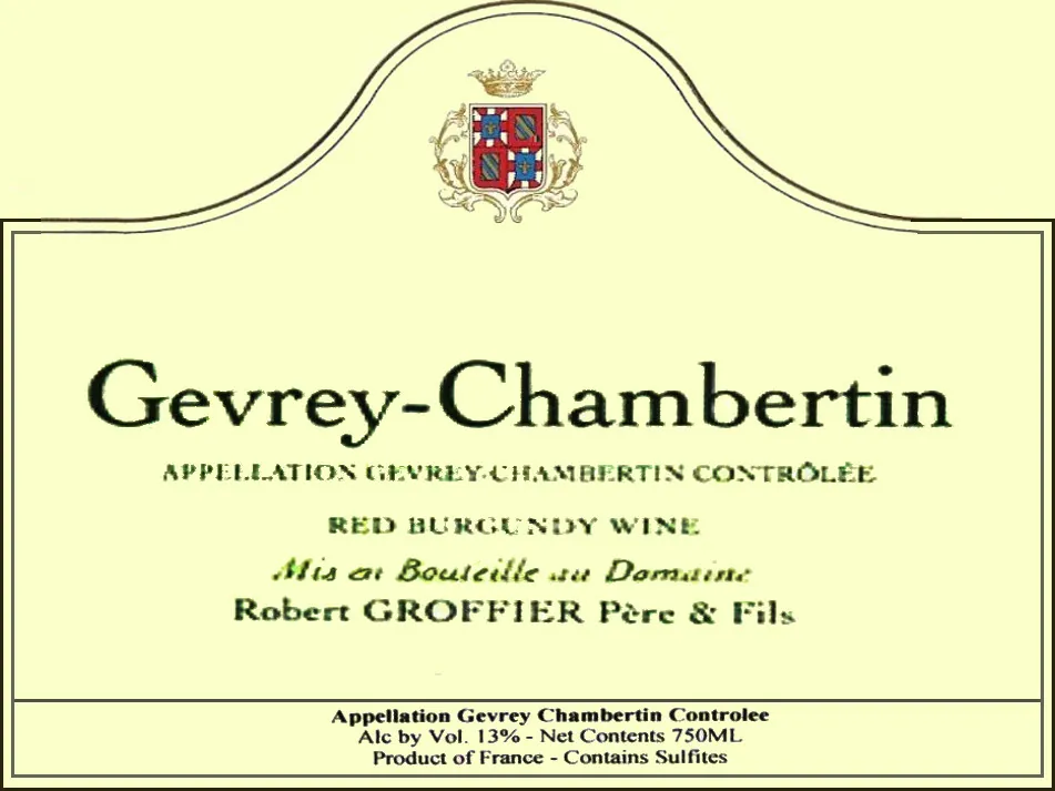 Gevrey Chambertin Bottle