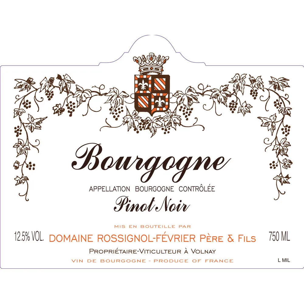 Bourgogne Pinot Noir Bottle