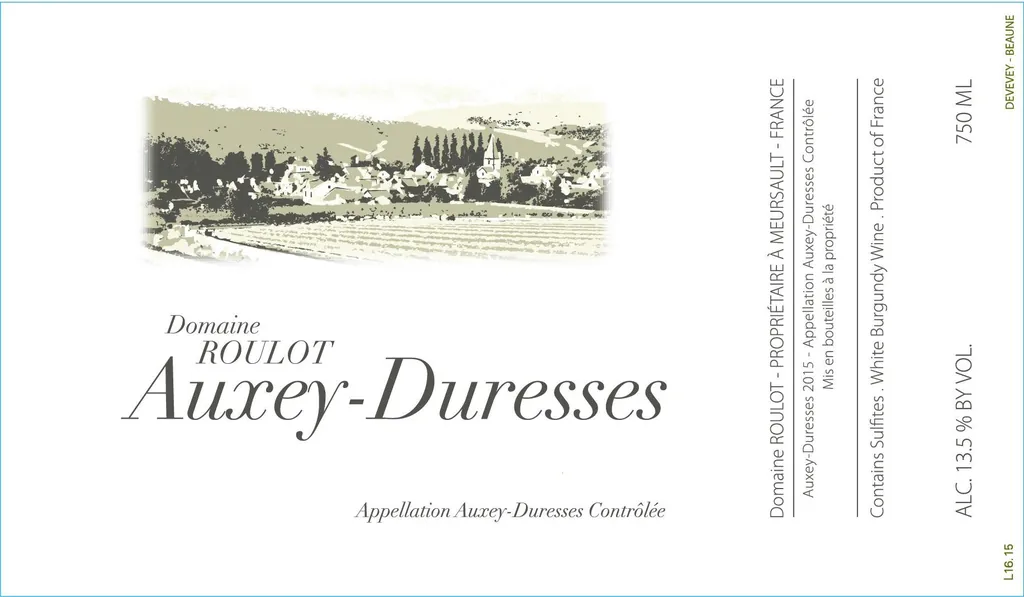 Auxey-Duresses Blanc Bottle