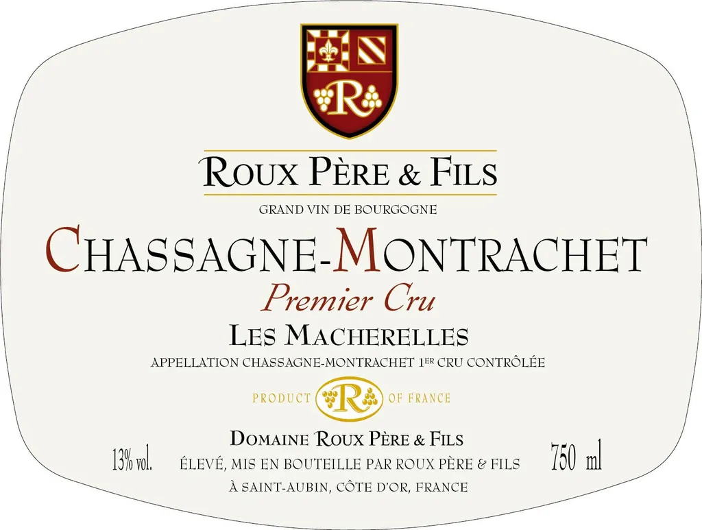 Chassagne-Montrachet Les Macherelles Premier Cru Bottle