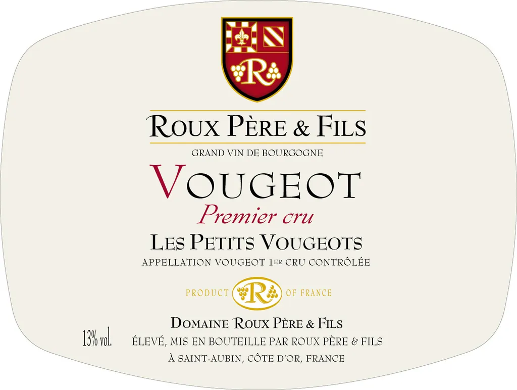 Vougeot Les Petits Vougeots Premier Cru Bottle