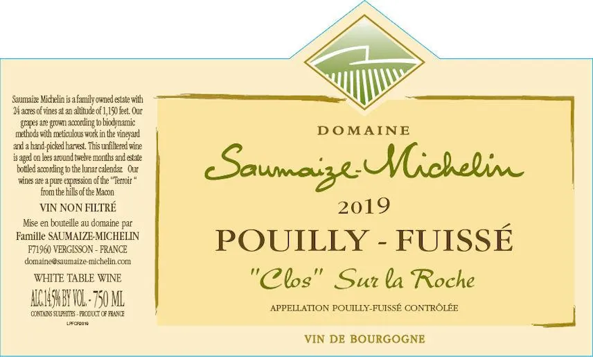 Pouilly-Fuisse Clos Sur La Roche Bottle