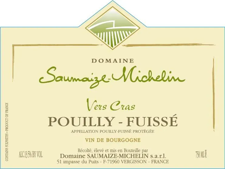 Pouilly-Fuisse Vers Cras Bottle