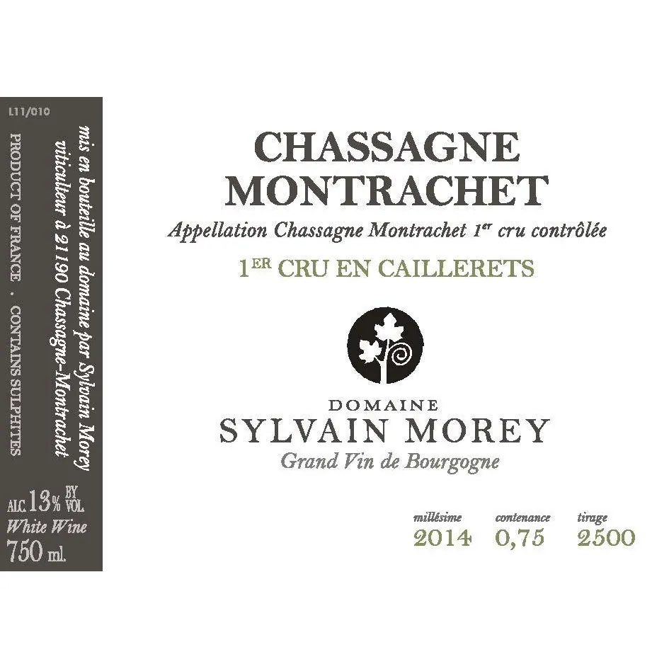 Chassagne Montrachet Blanc Premier Cru Caillerets Bottle