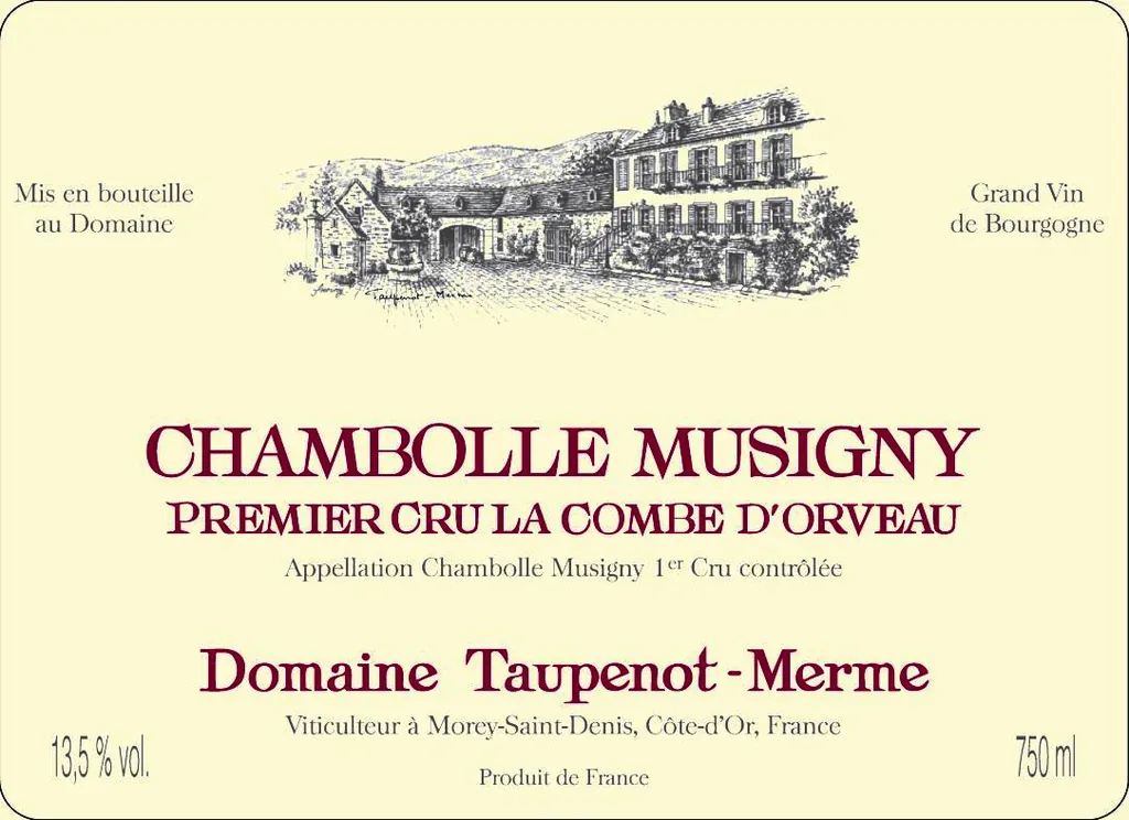 Chambolle-Musigny Combe d'Orveau Premier Cru Bottle