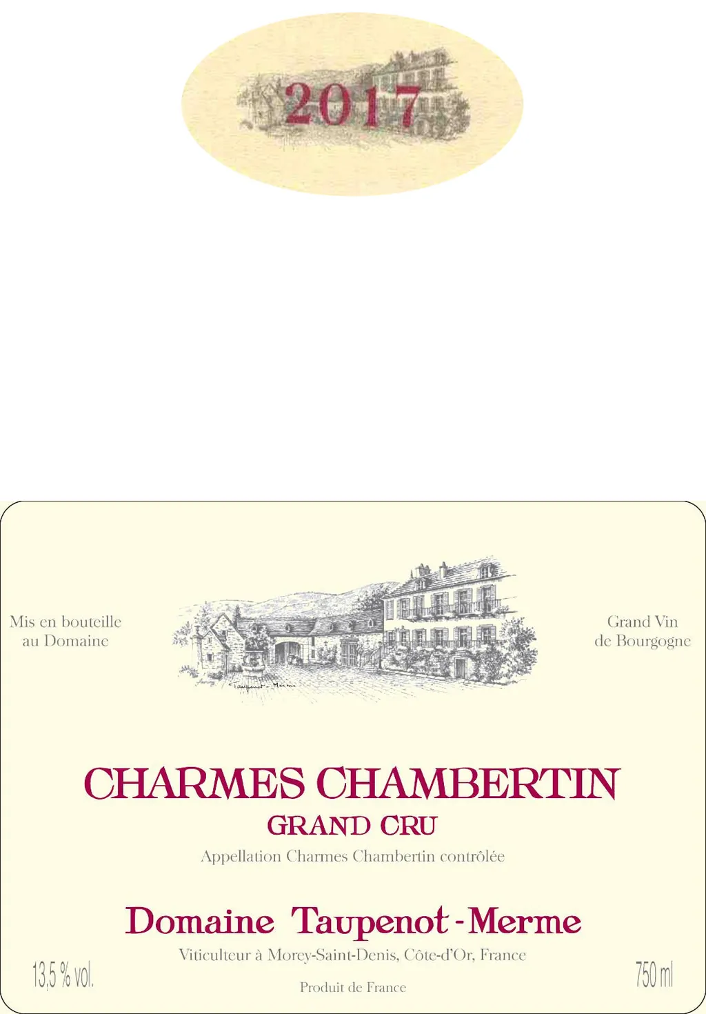 Charmes-Chambertin Grand Cru Bottle