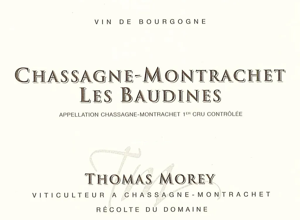 Chassagne-Montrachet Les Baudines Premier Cru Bottle