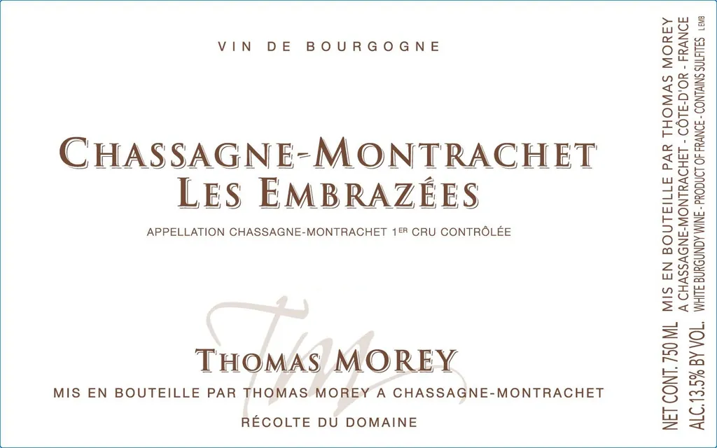 Chassagne-Montrachet Les Embrazees Premier Cru Bottle