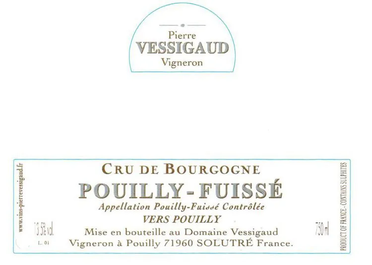 Pouilly-Fuisse Vers Pouilly Bottle