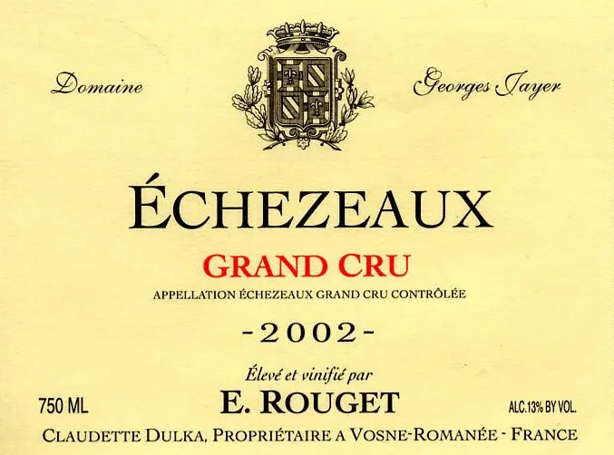 Echezeaux Georges Jayer Grand Cru Bottle