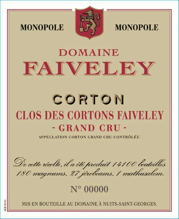 Corton Clos des Cortons Grand Cru Bottle