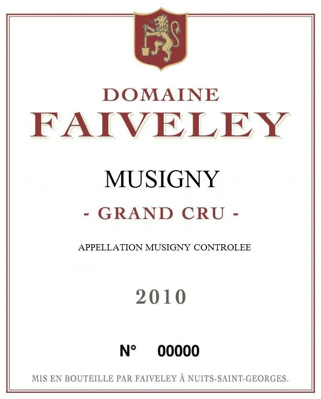 Musigny Grand Cru Bottle