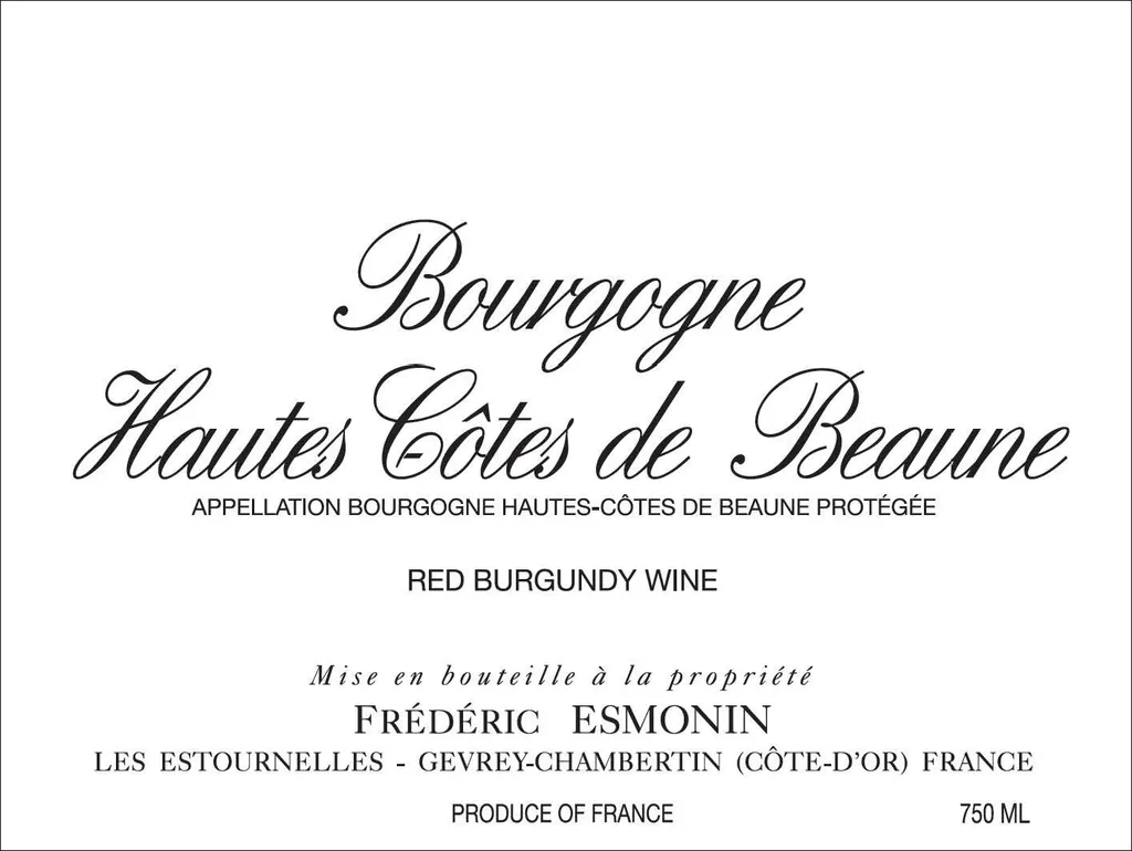 Bourgogne Hautes Cotes de Beaune Rouge Bottle
