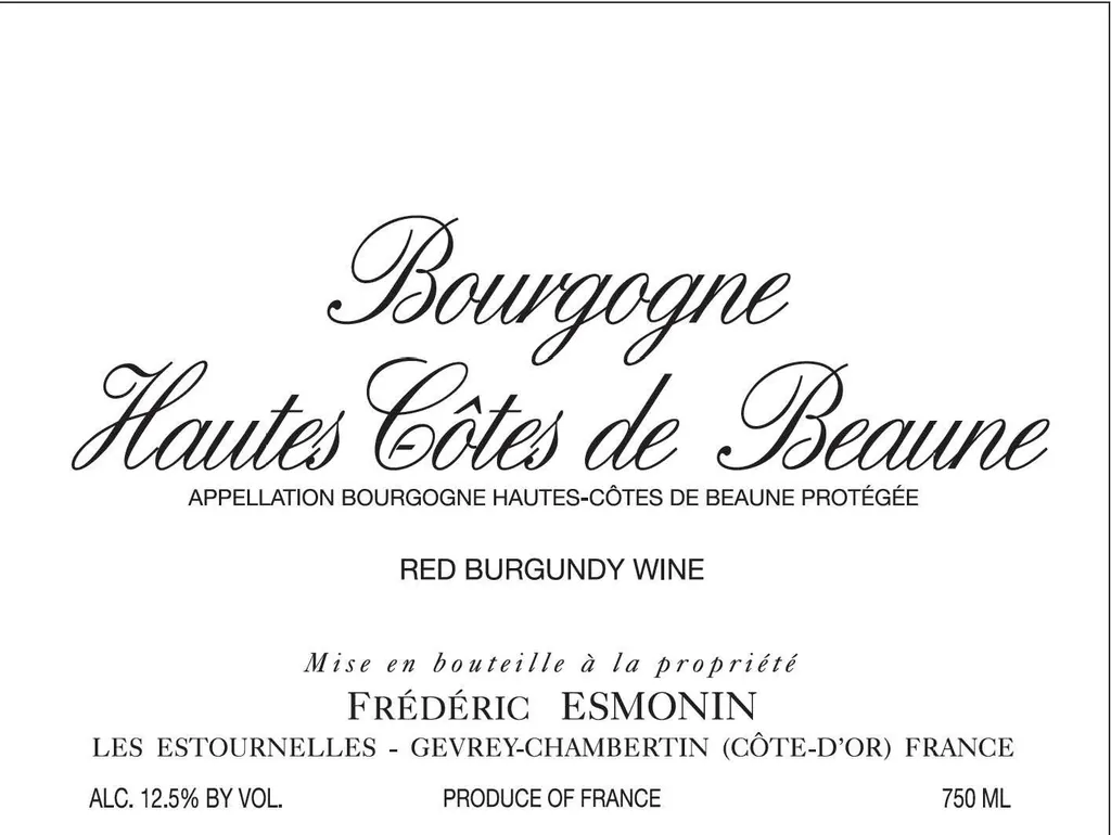 Bourgogne Hautes Cotes de Nuits Rouge Bottle