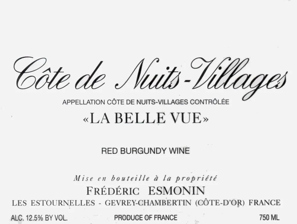 Cote de Nuits-Villages La Belle Vue Bottle