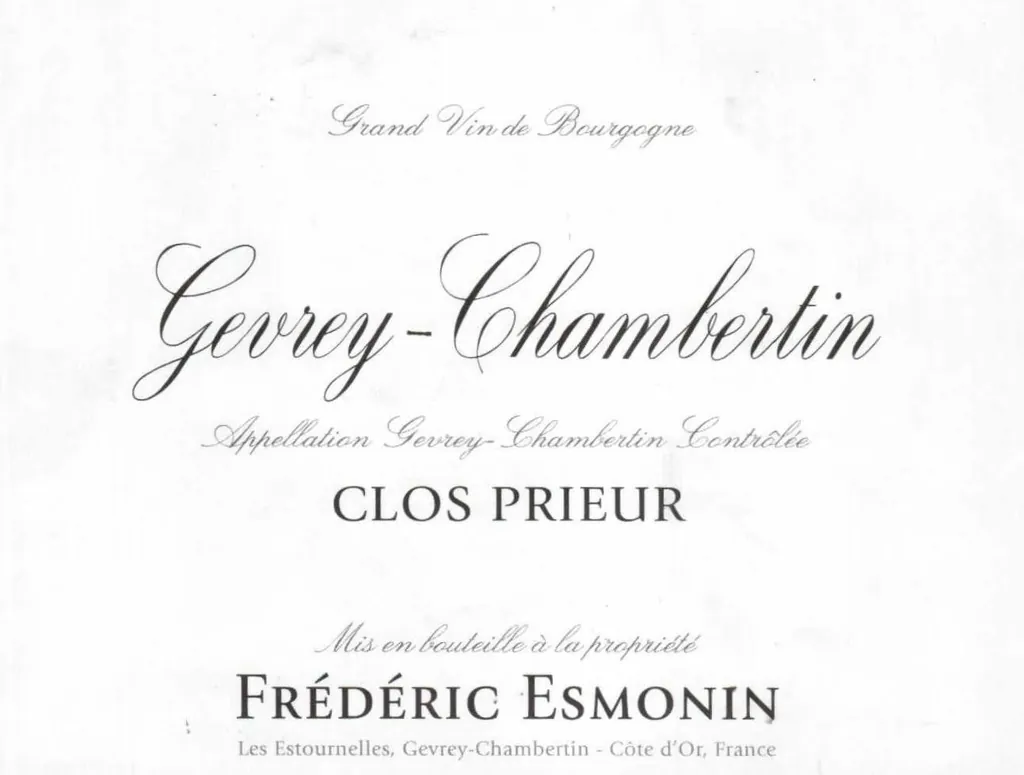 Gevrey-Chambertin Clos Prieur Bottle