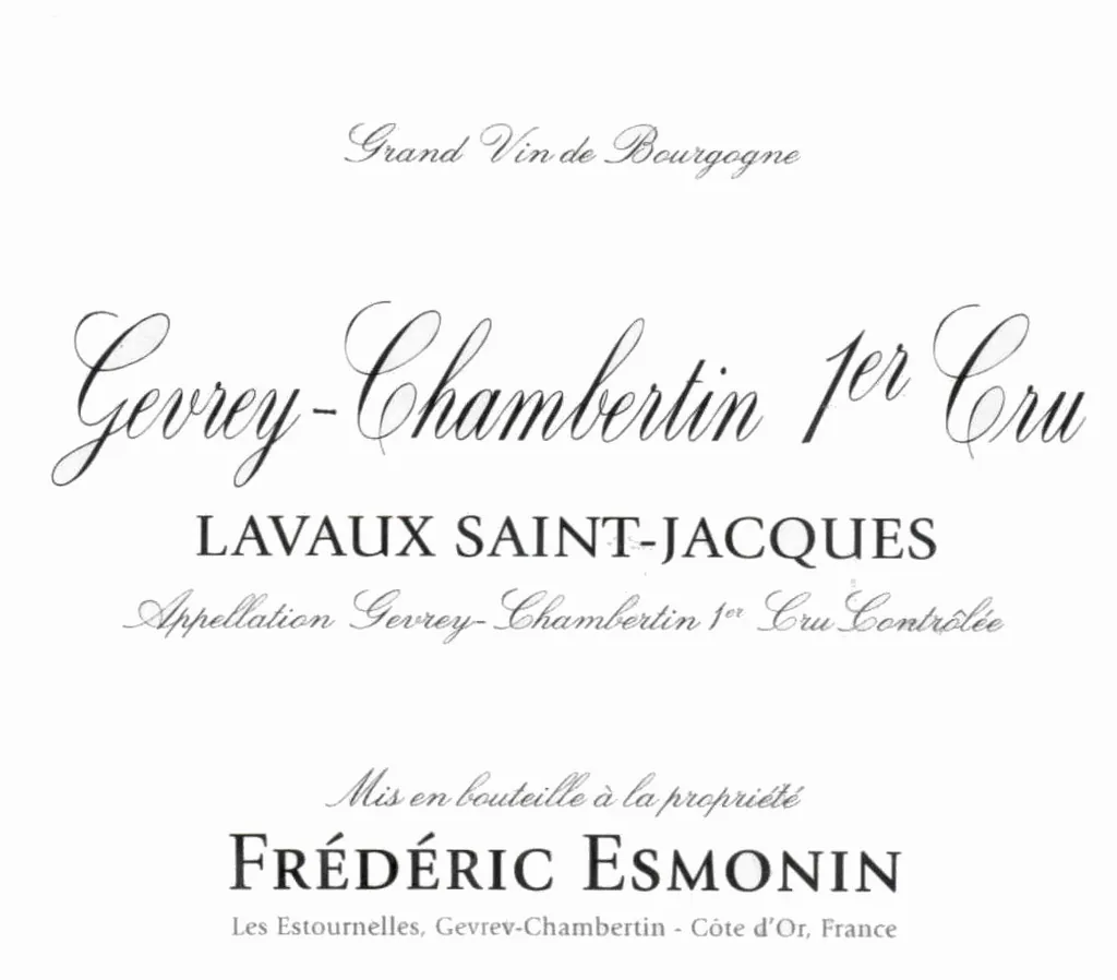 Gevrey-Chambertin Lavaux Saint-Jacques Premier Cru Bottle
