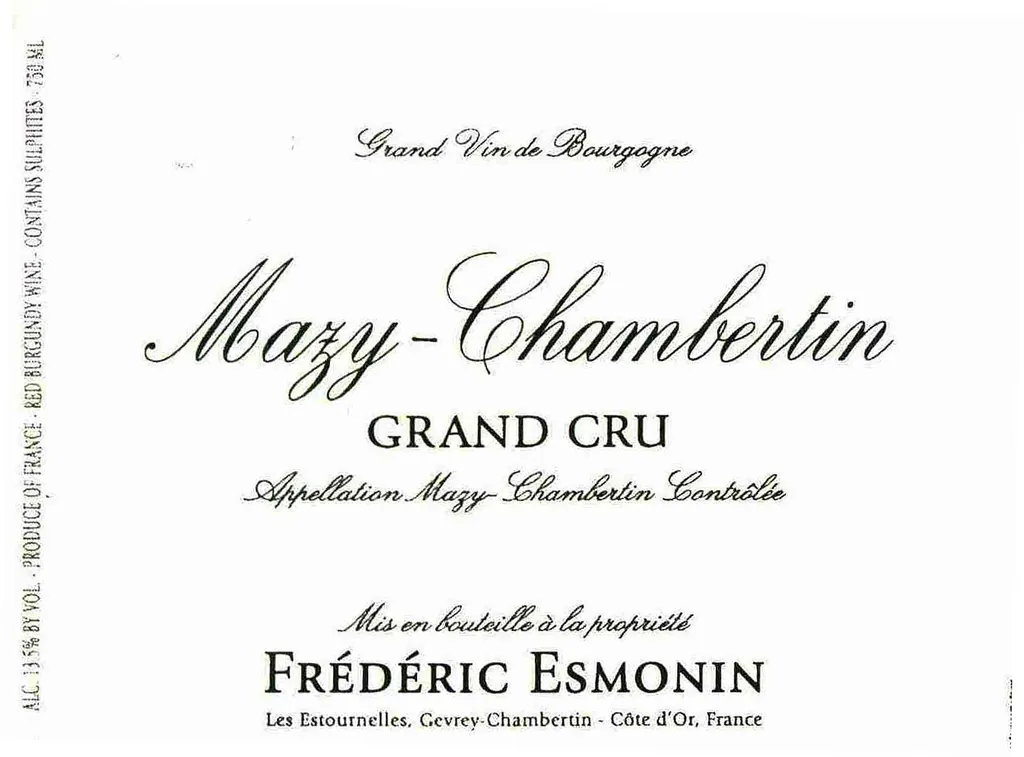 Mazy-Chambertin Grand Cru Bottle
