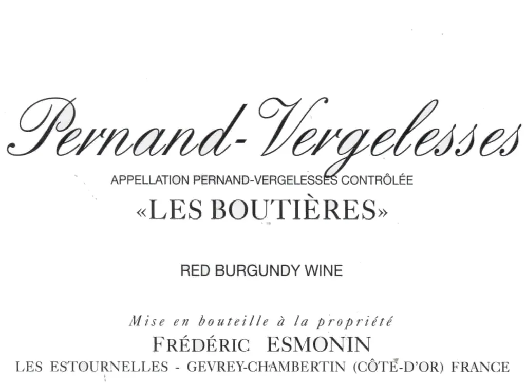 Pernand-Vergelesses Les Boutieres Bottle