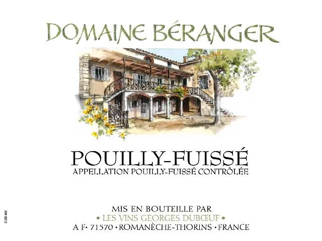 Domaine Beranger Pouilly-Fuisse Bottle