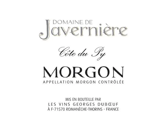 Morgon Domaine de Javerniere Cote du Py Bottle