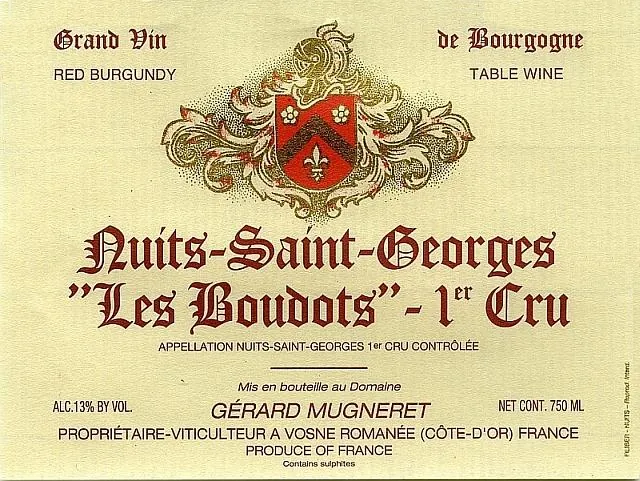 Nuits-St-Georges Les Boudots Premier Cru Bottle