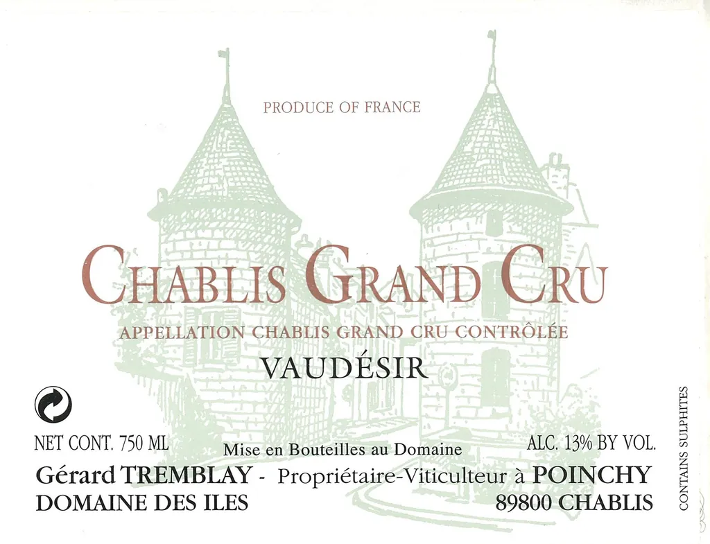 Chablis Grand Cru Vaudesir Bottle