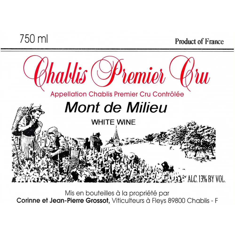 Mont de Milieu Chablis Premier Cru Bottle
