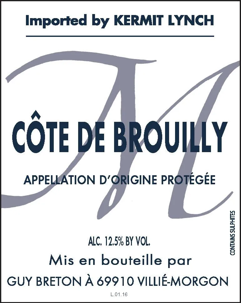 Cote-de-Brouilly Bottle