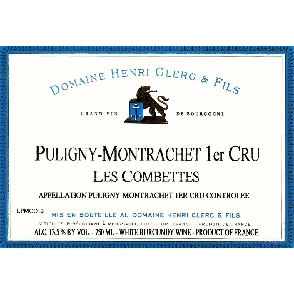 Les Combettes Puligny Montrachet Premier Cru Bottle