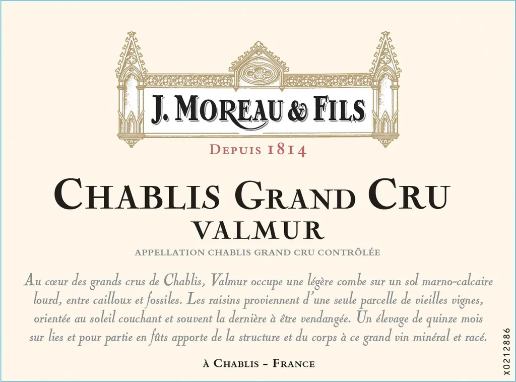 Chablis Valmur Grand Cru Bottle