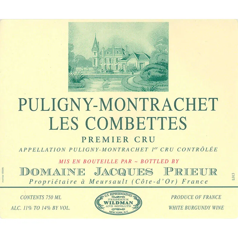 Puligny Montrachet Les Combettes Premier Cru Bottle
